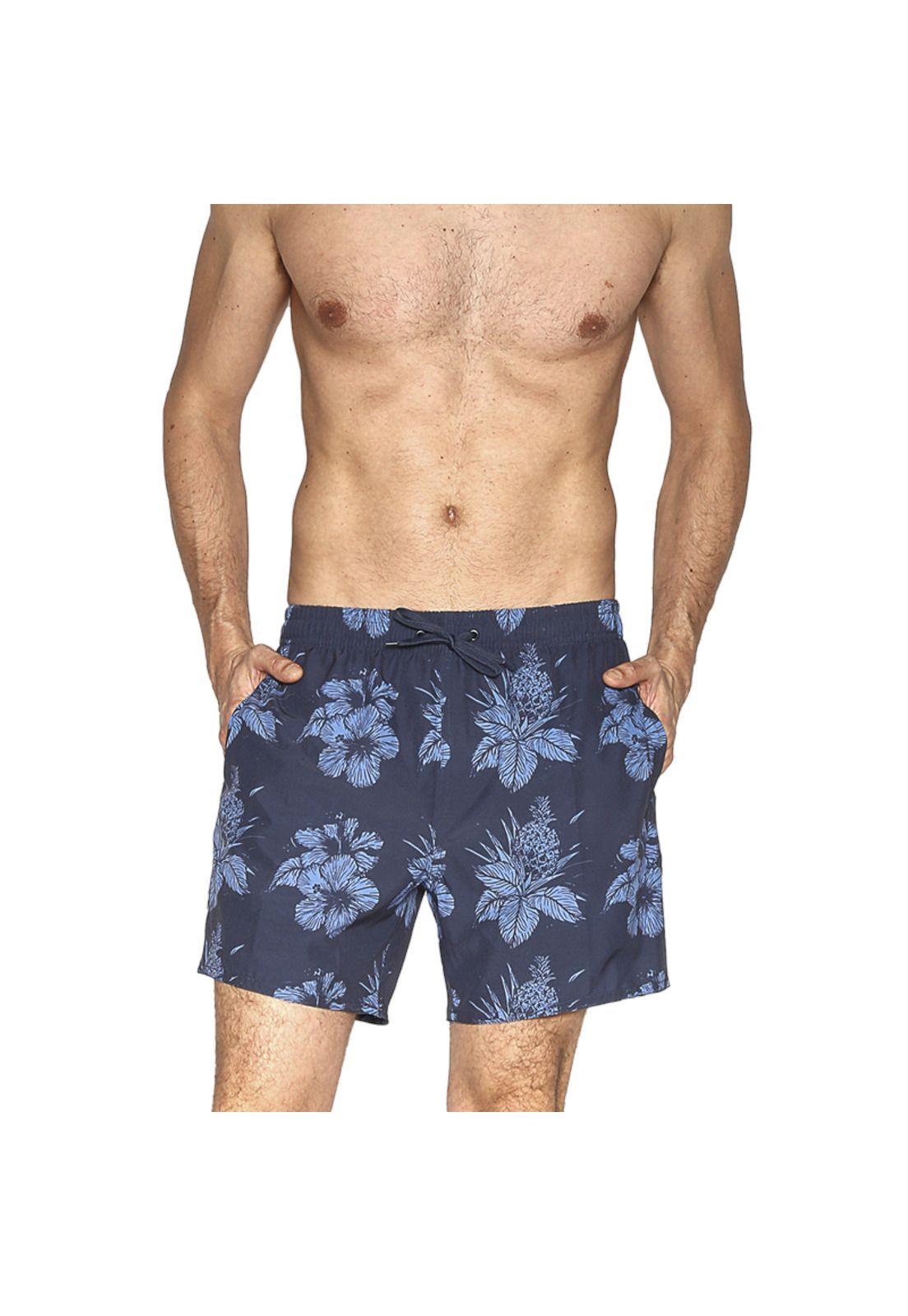 Traje de Baño Short Hombre Tela c Elasticidad H2O Wear Turquesa-0