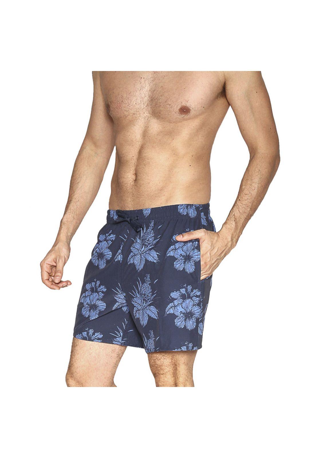 Traje de Baño Short Hombre Tela c Elasticidad H2O Wear Turquesa-1