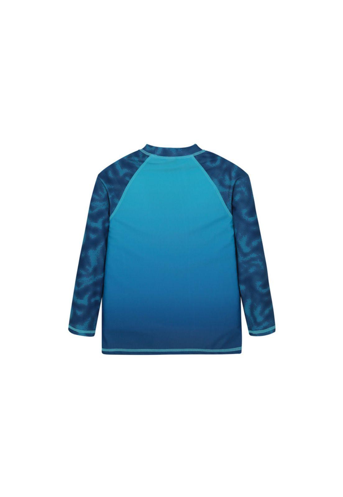 Traje de Baño Niño Polera UV50 M/Larga H2O Wear  Azul-2