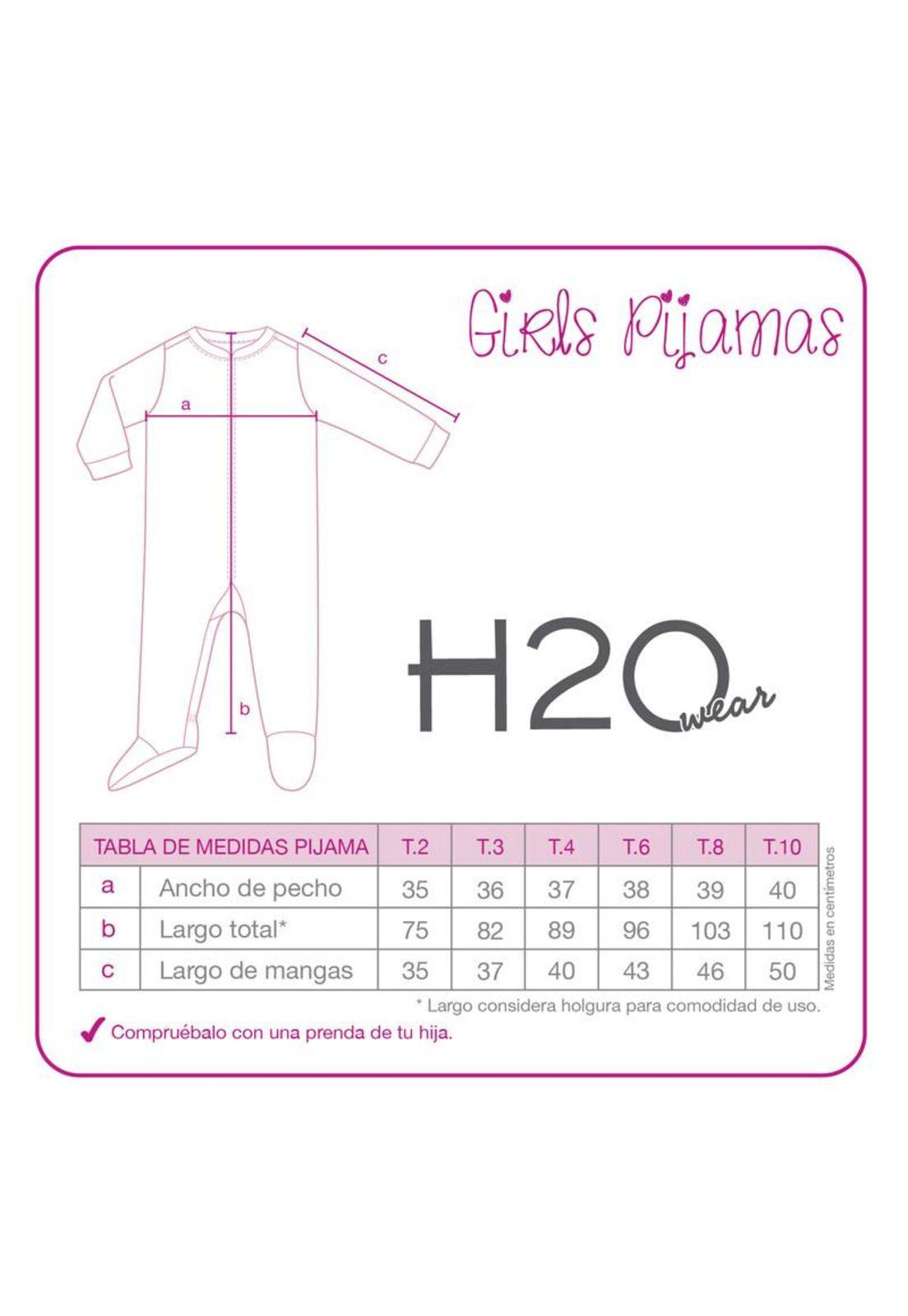 Pijama Niña Polar Estampado H2O Wear Gris-2