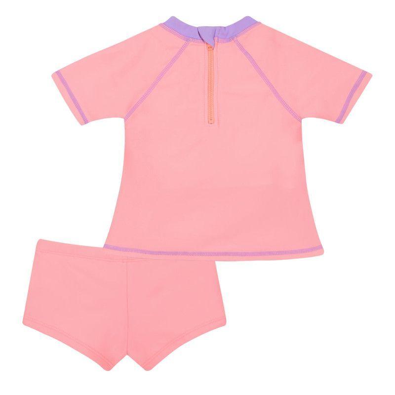 Traje de Baño Bebe Niña Set UV UV50+  Coral Sublimado-1