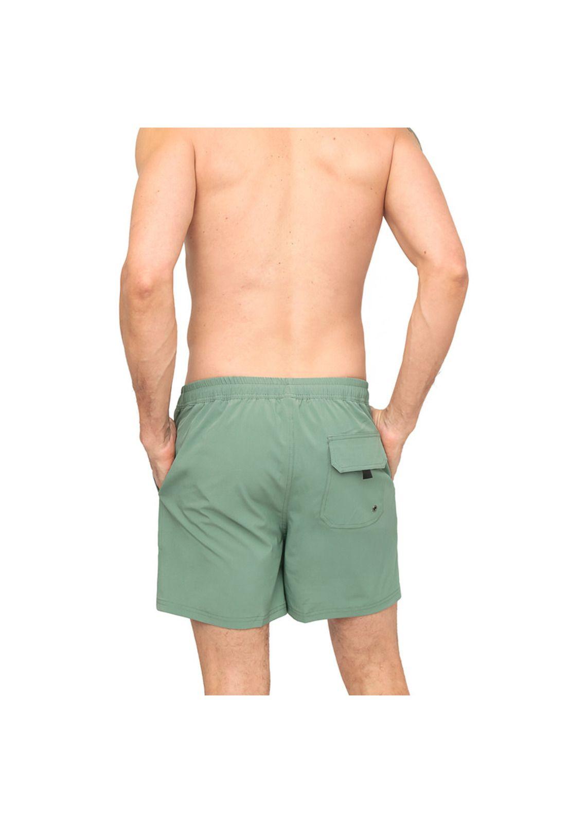 Traje de Baño Hombre Short W Stretch H2O Wear Verde-3