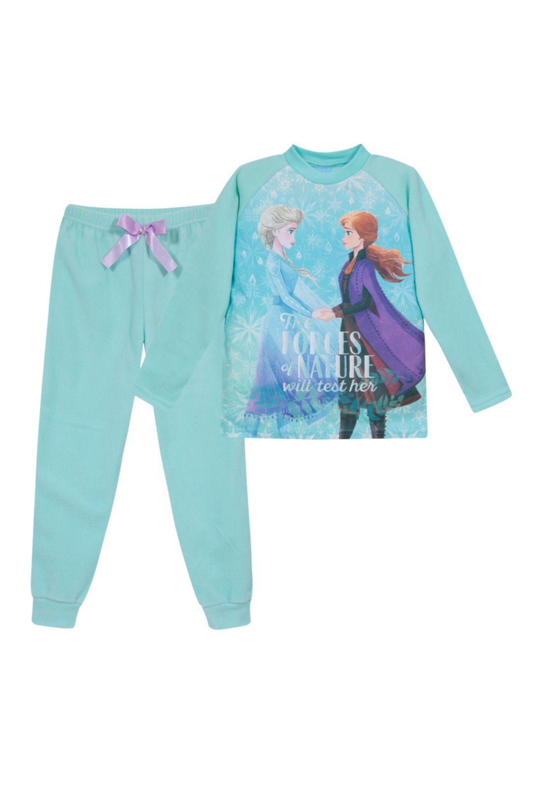 Pijama Niña Polar Disney Frozen Verde Aguamarina-0