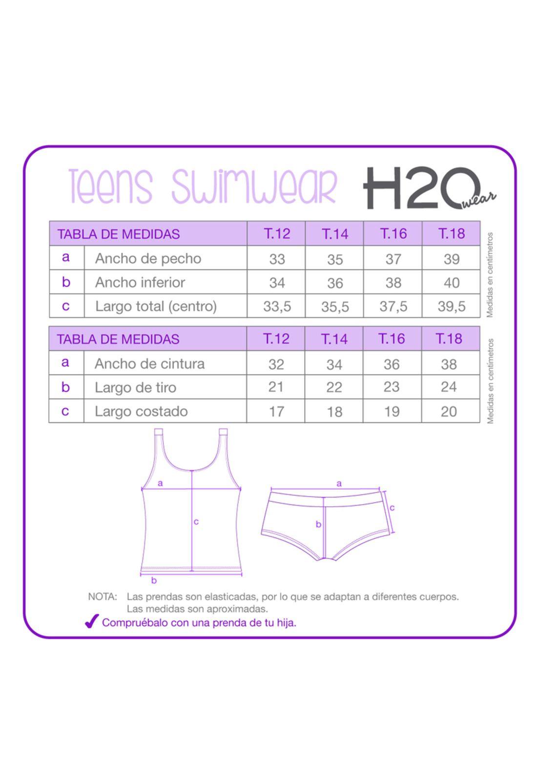 Traje de Baño Niña Teens Tankini UV30+ H2O Wear-2