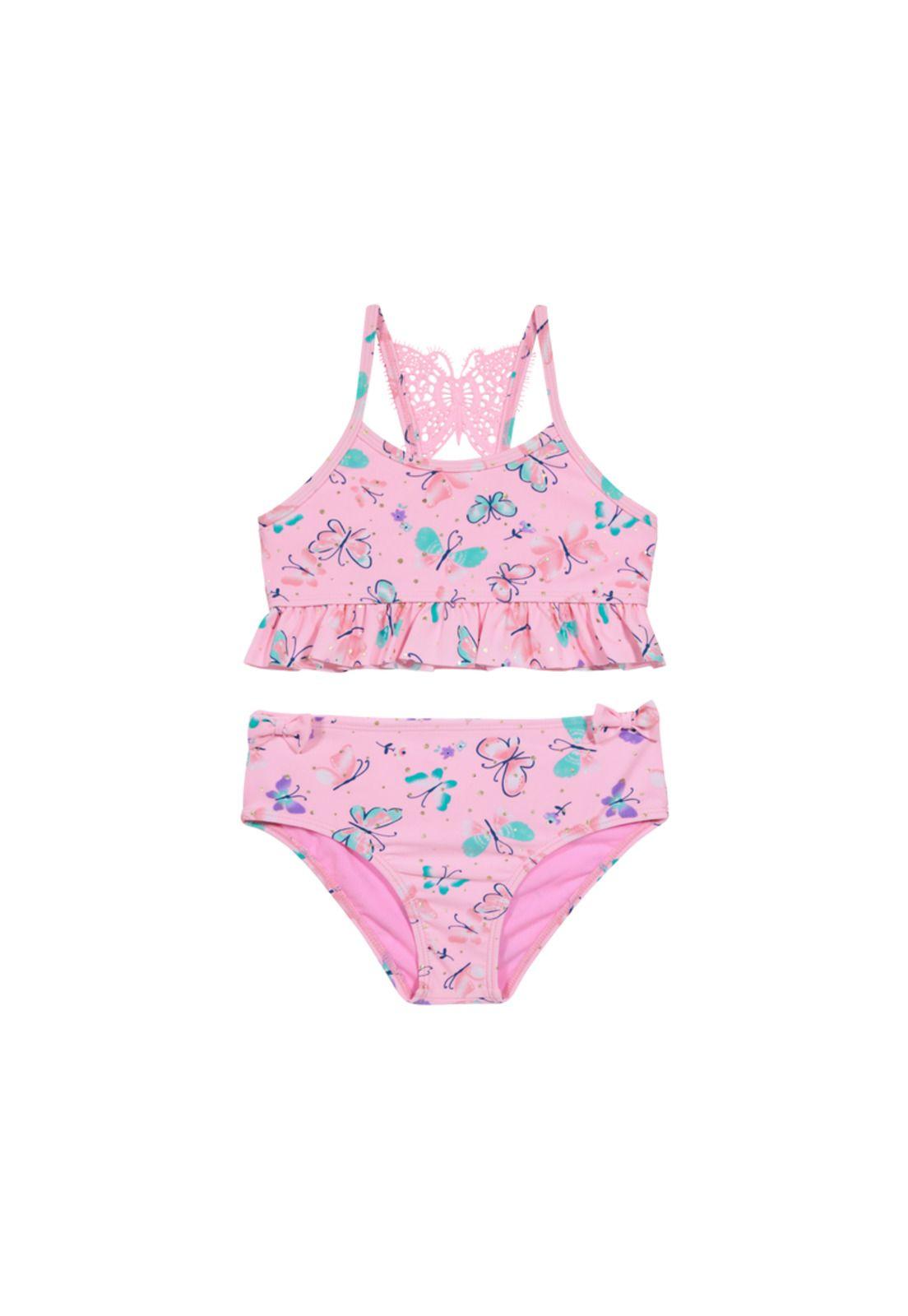Traje de Baño Niña Bikini UV30 Rosa H2O Wear-0