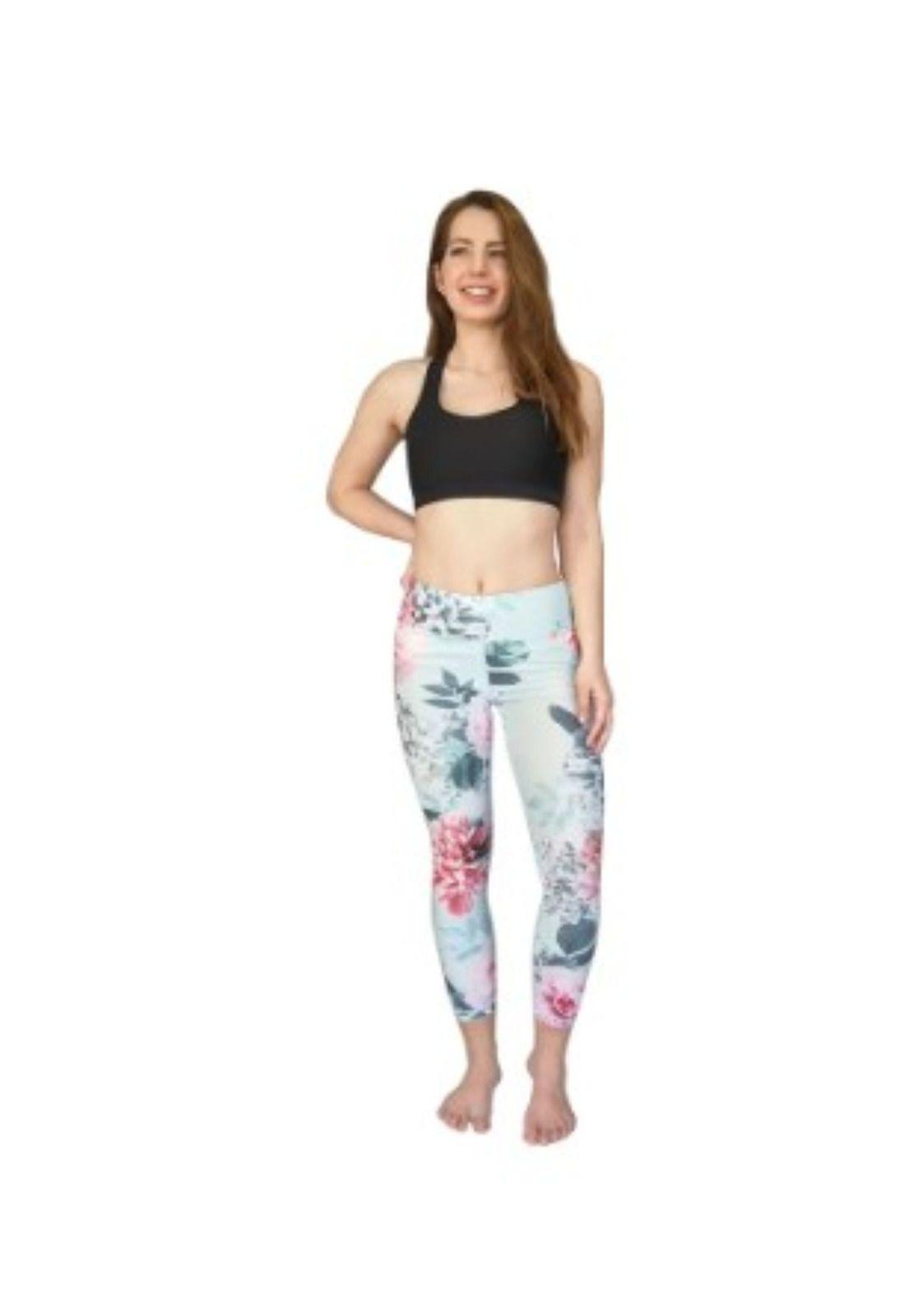 Mujer Calza Legging H2O Wear Flores Celeste-1
