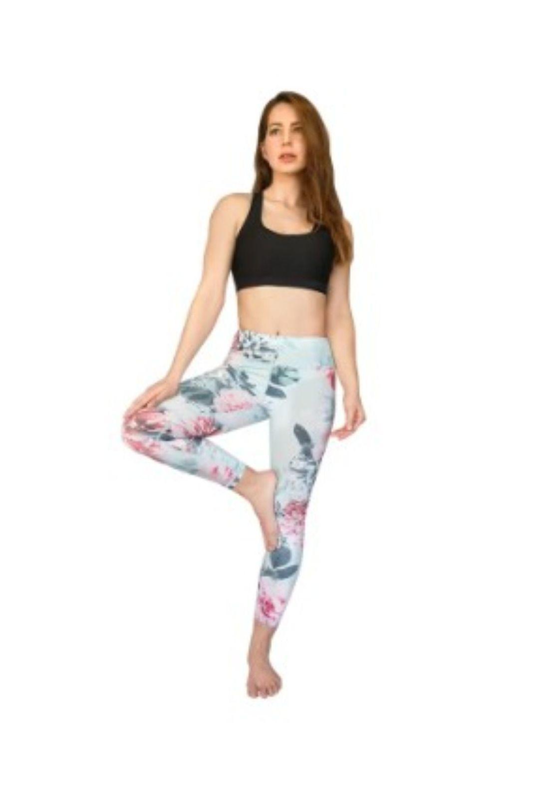 Mujer Calza Legging H2O Wear Flores Celeste-3