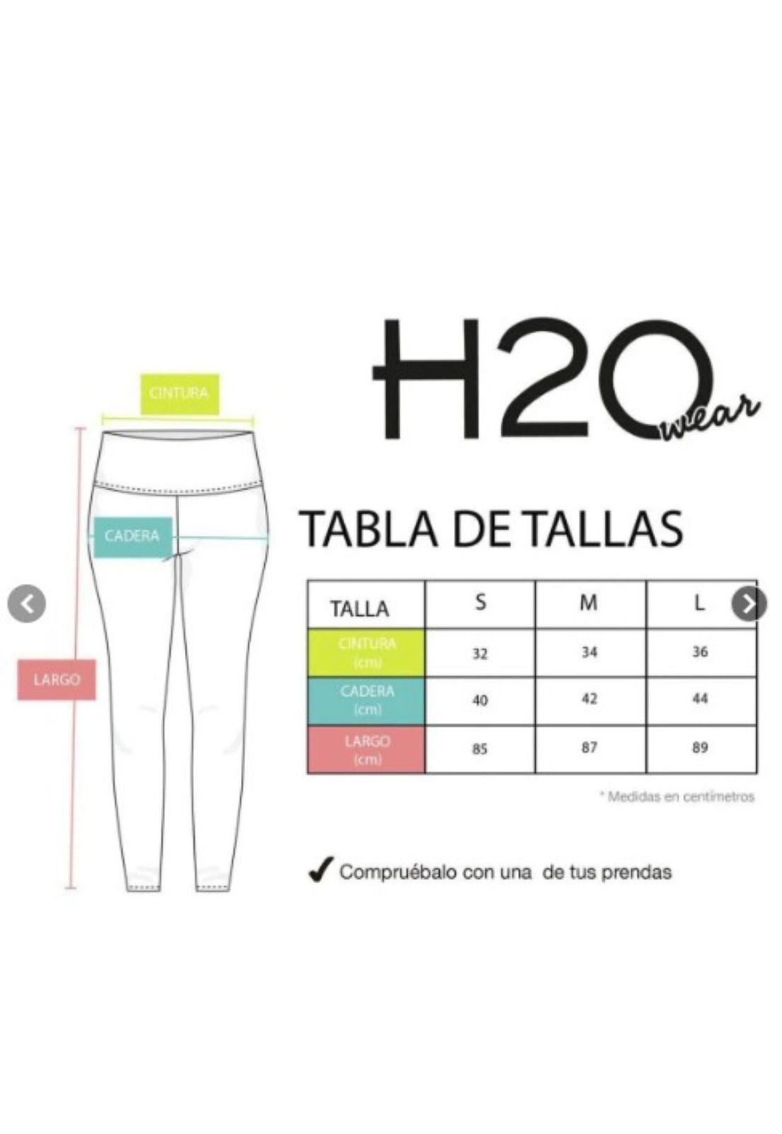 Mujer Calza Legging H2O Wear Flores Celeste-4