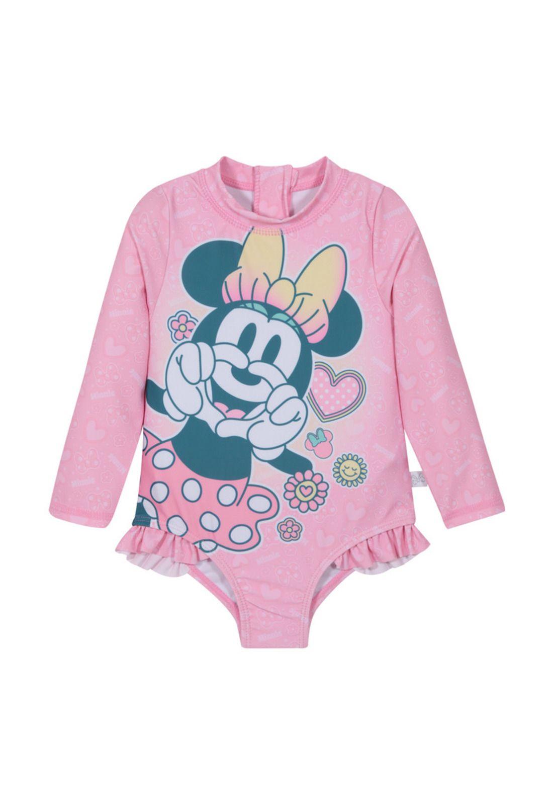 Traje de Baño Bebe Niña Manga Larga UV50+ Minnie-0