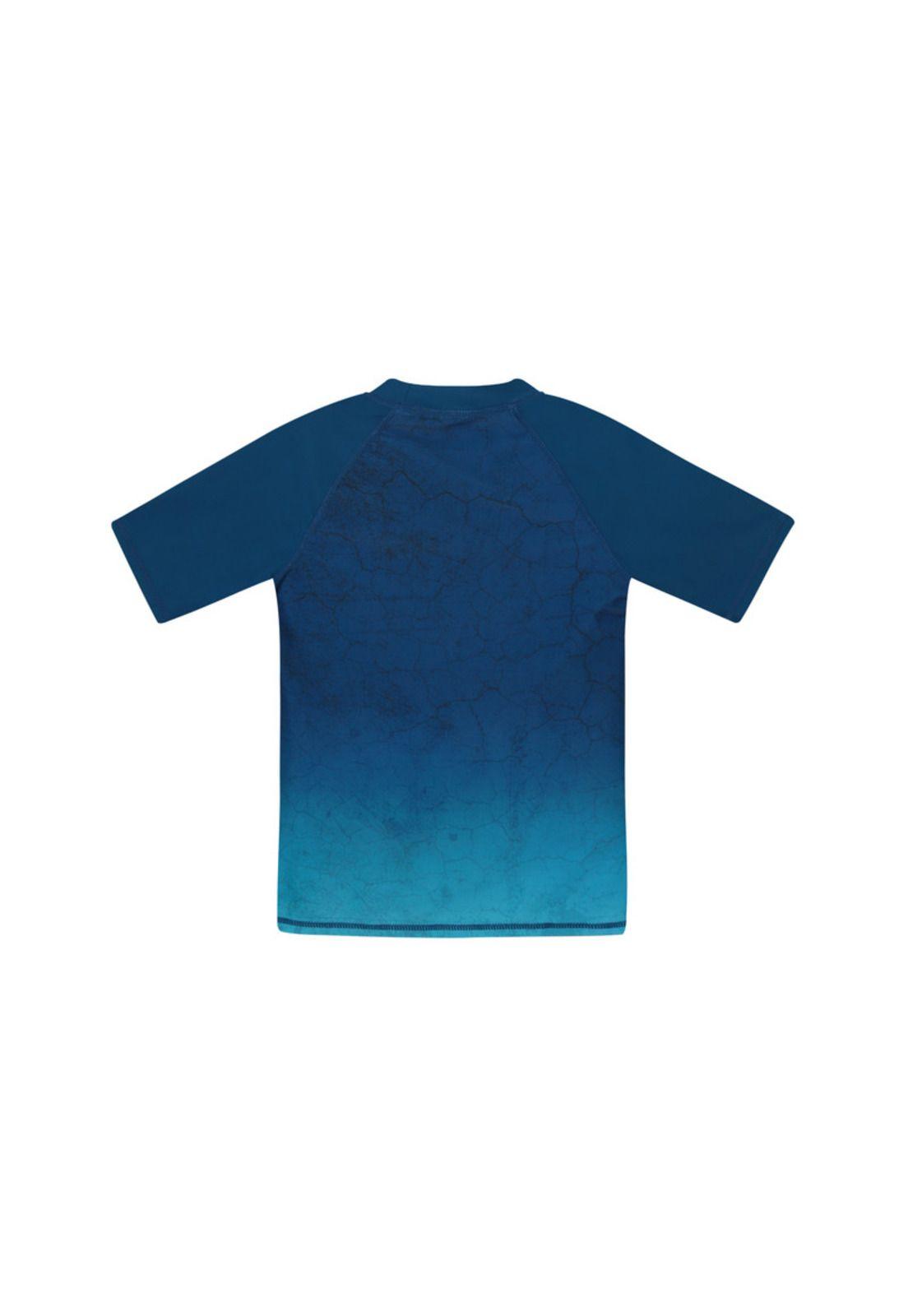 Traje de Baño Niño Polera UV50  M/Corta H2O Wear Azul-2
