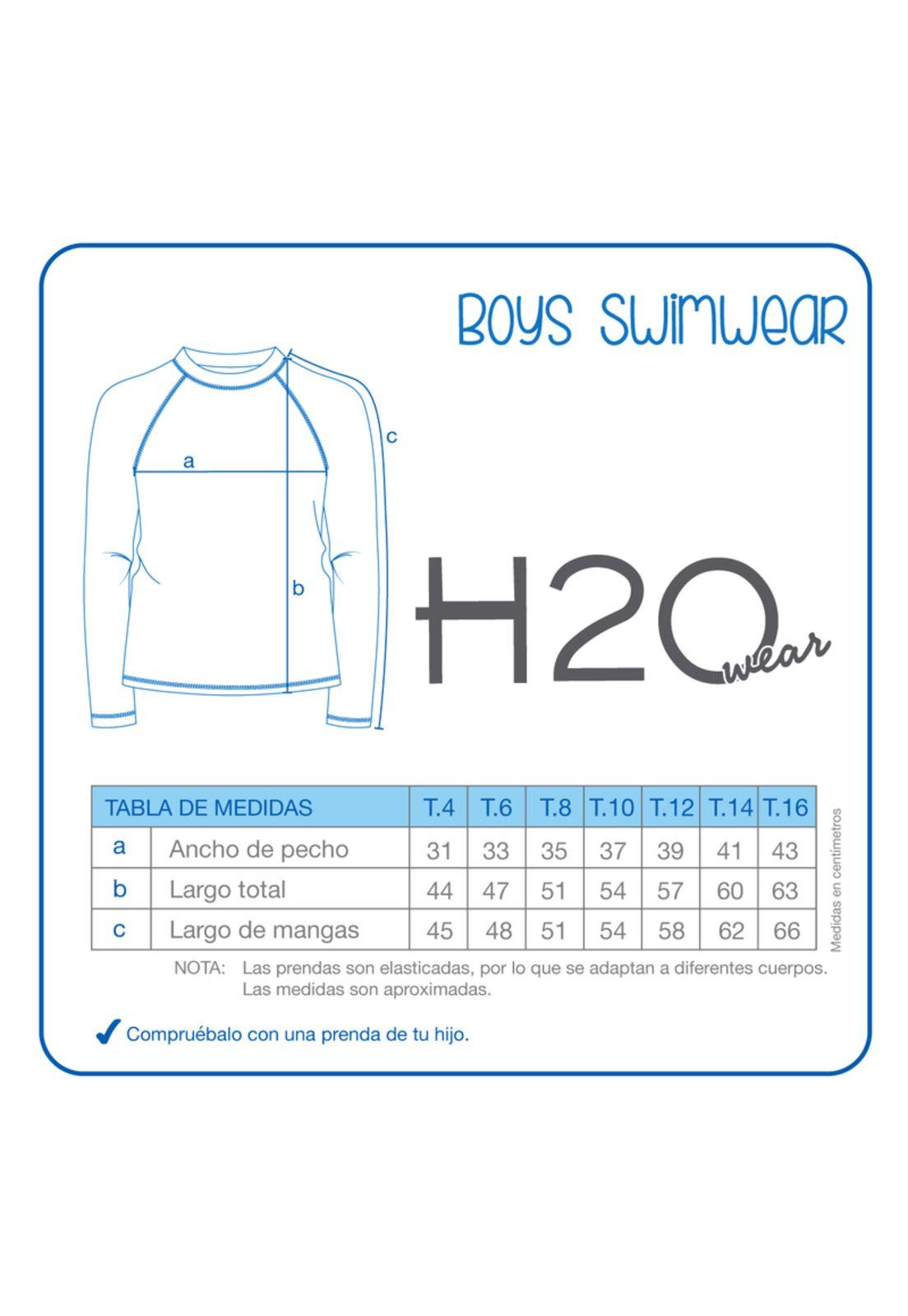 Traje de Baño Niño Polera UV50 + Manga Larga  H2O Wear-2