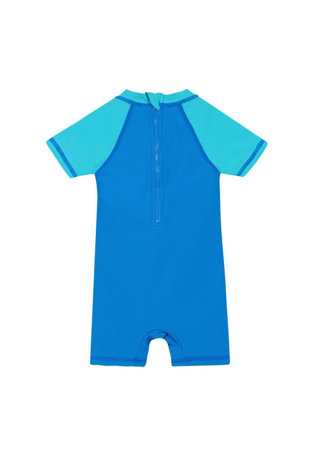 Traje de Baño Body UV 50+ para Bebe Niño Turquesa-1