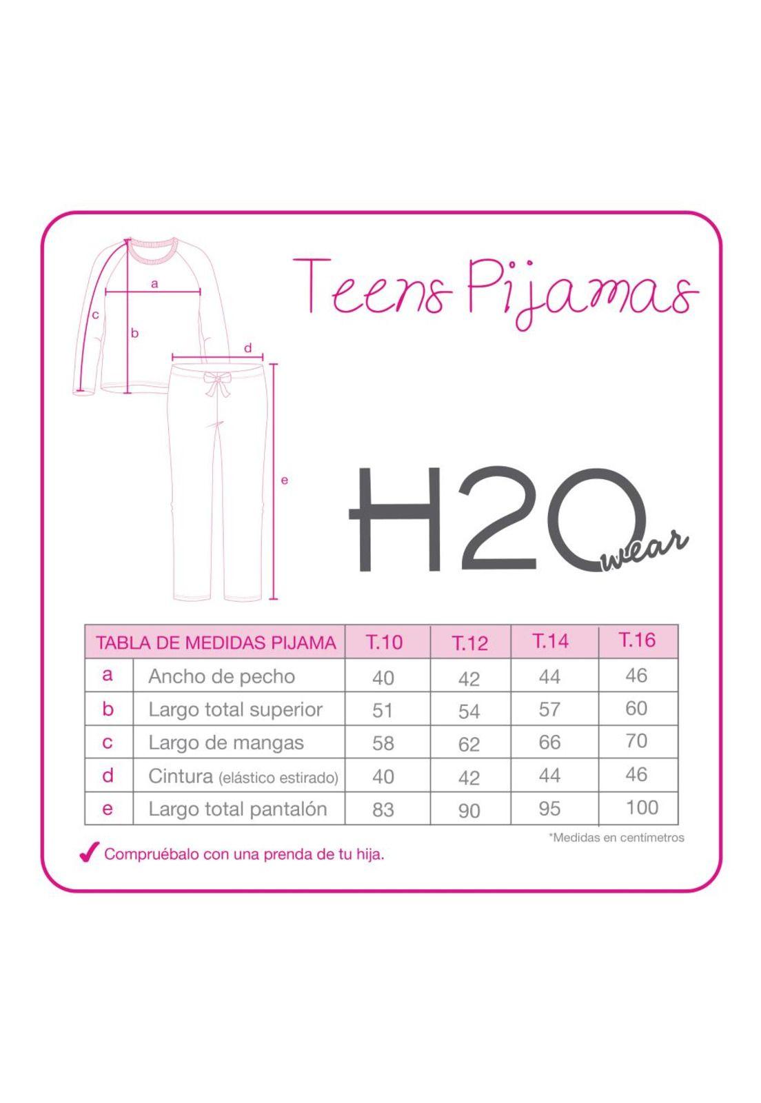 Pijama Teens Niña Sherpa Polar Bordado H2O Wear Coral-3