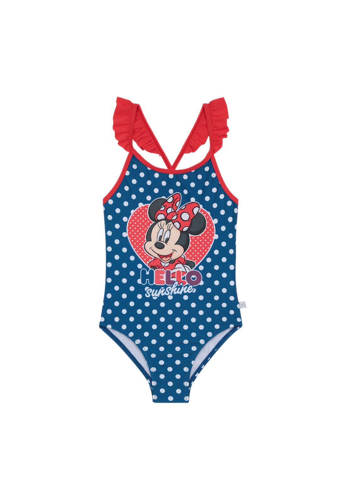 Traje de Baño Niña Entero Disney Minnie Azul C/Vuelos-0