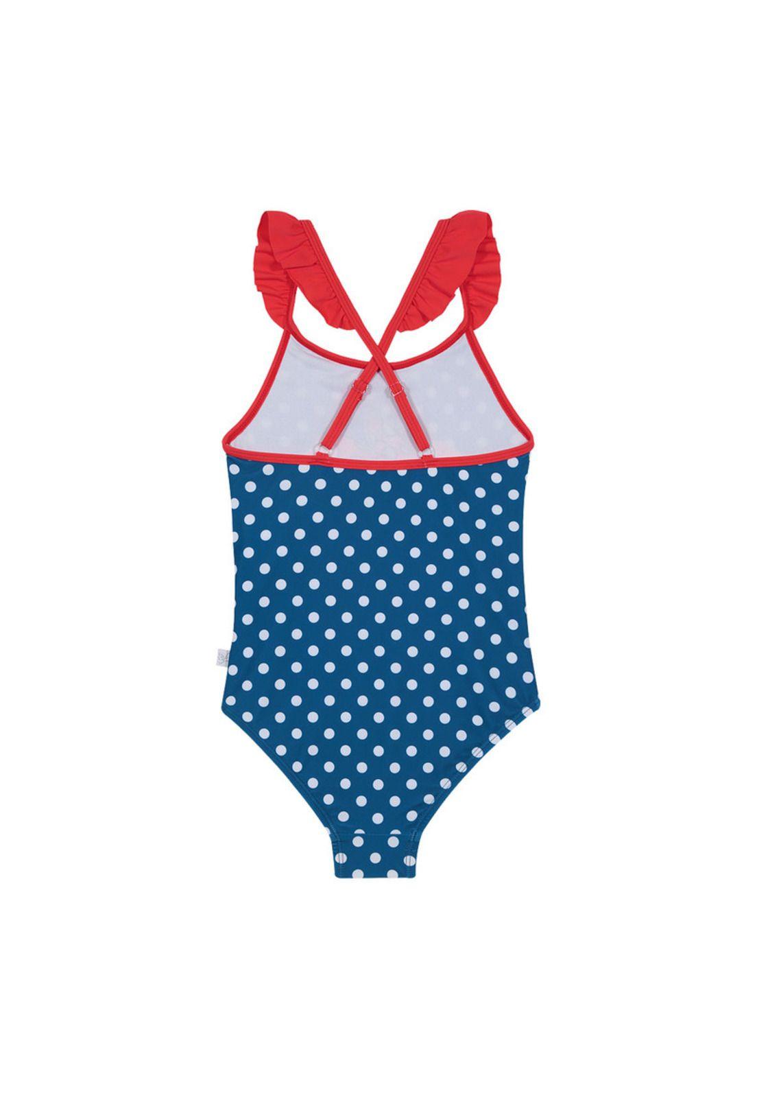 Traje de Baño Niña Entero Disney Minnie Azul C/Vuelos-1