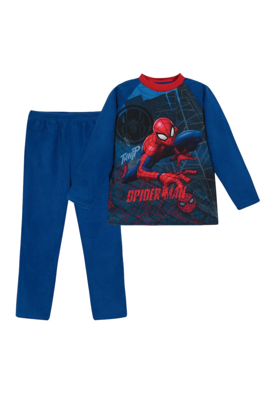 Pijama Niño Polar Disney Spiderman Azul-1