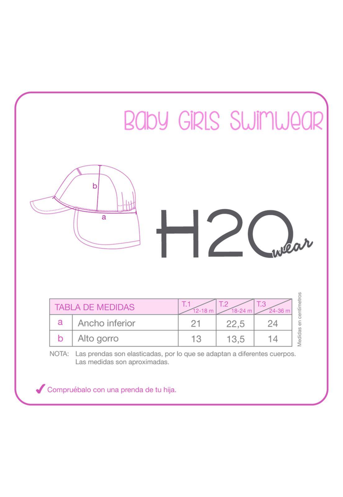 Jockey Bebe Niña UV50+ H2O Wear Rosado Estampado-2