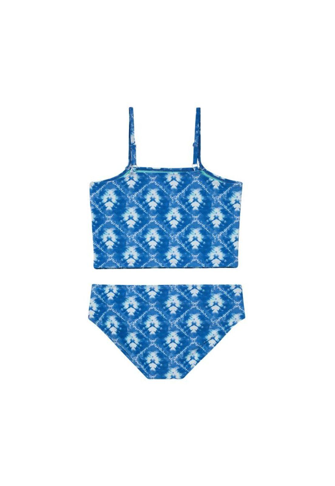 Teens Niña Tankini UV+30 Recto Recto Tie Dye Azul-1
