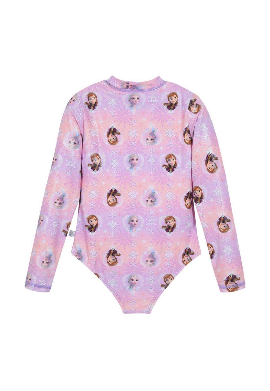 Traje de Baño Niña Entero UV50+ Disney Frozen Coral M/Larga-1