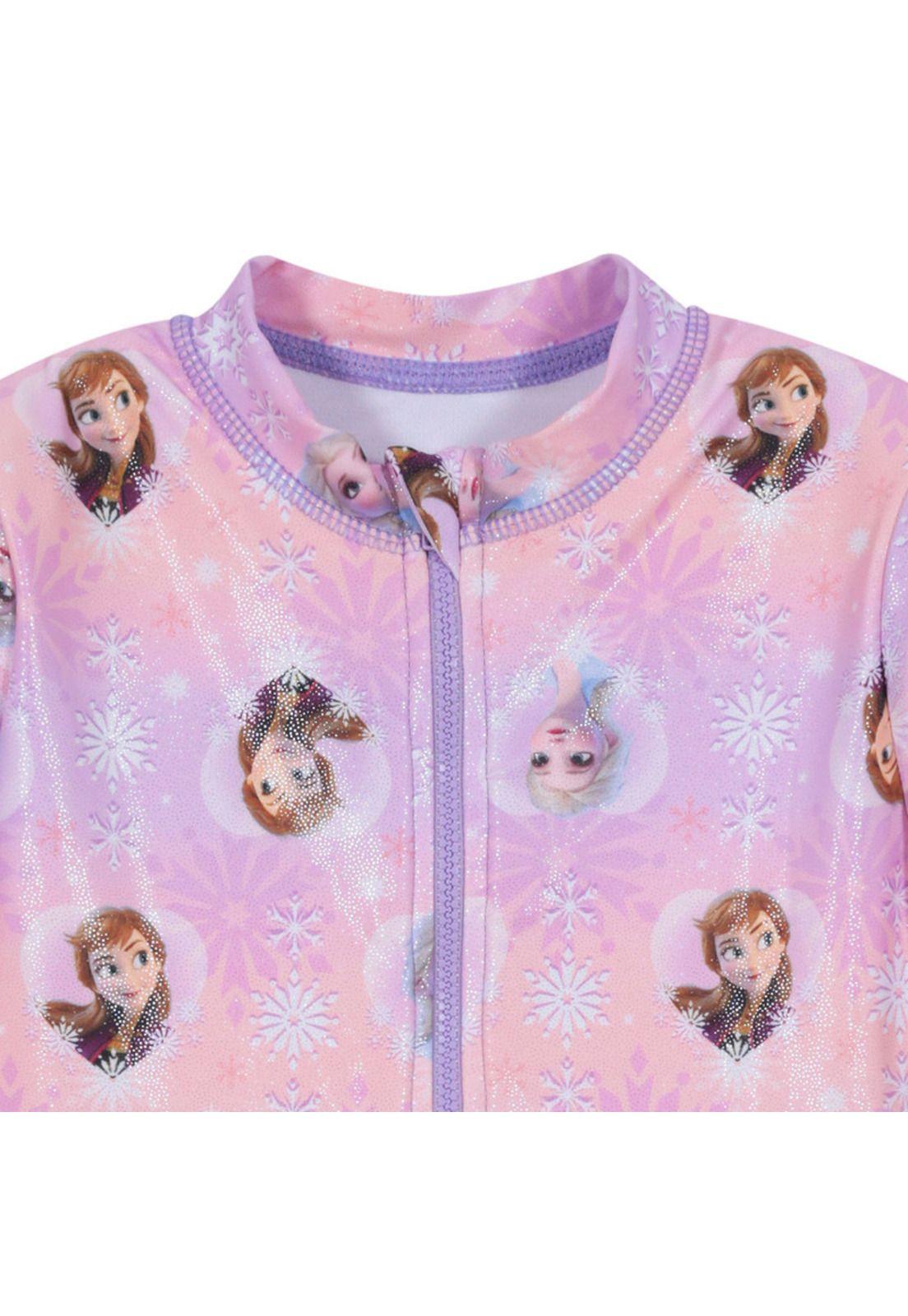 Traje de Baño Niña Entero UV50+ Disney Frozen Coral M/Larga-2