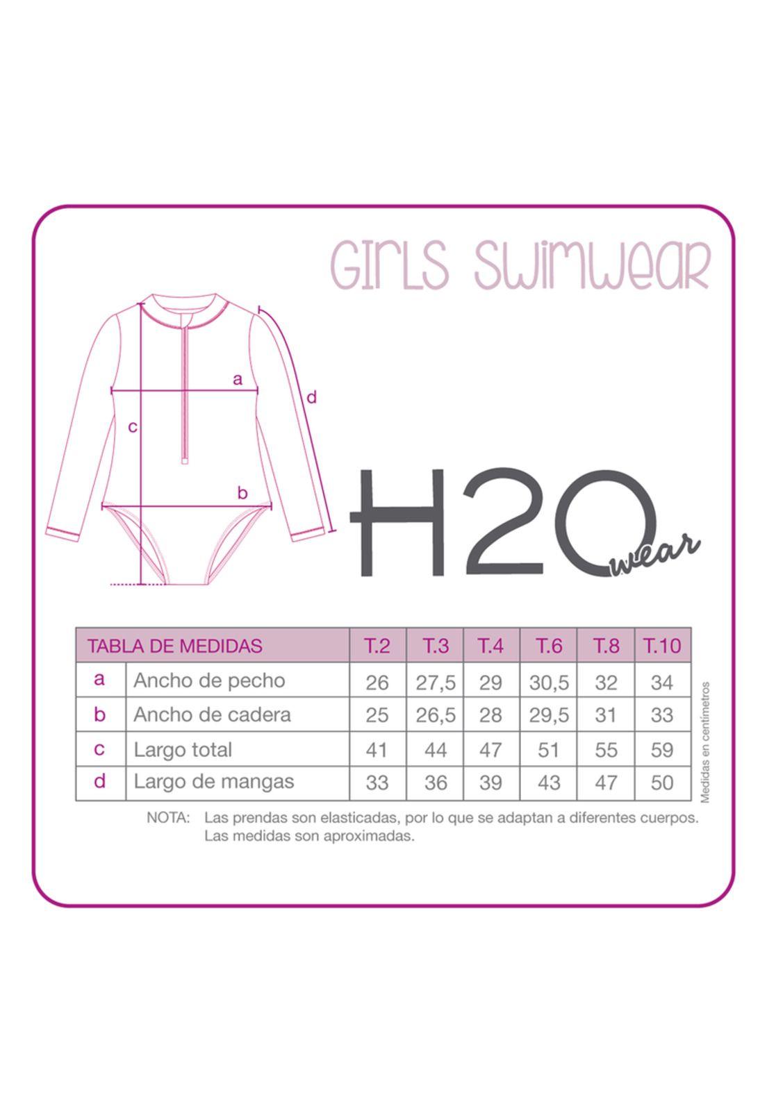 Traje de Baño Niña Entero UV50+ Disney Frozen Coral M/Larga-3