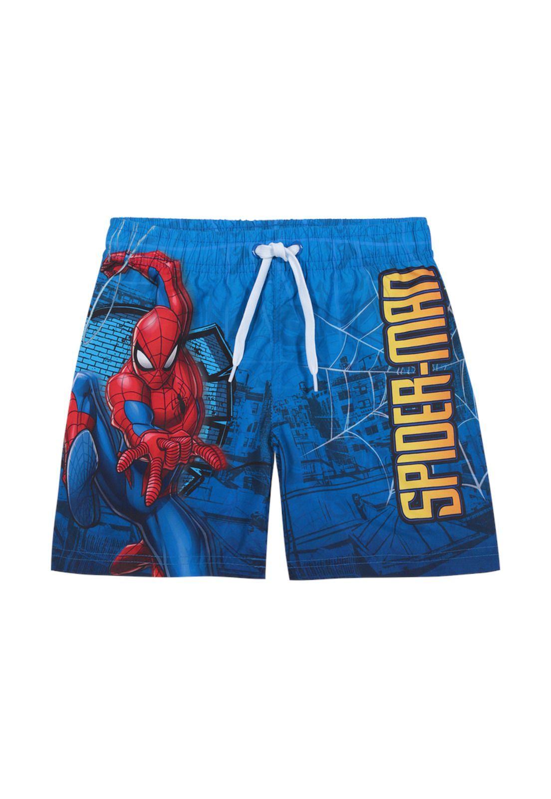 Traje de Baño Short Niño Disney Spiderman Azul-0