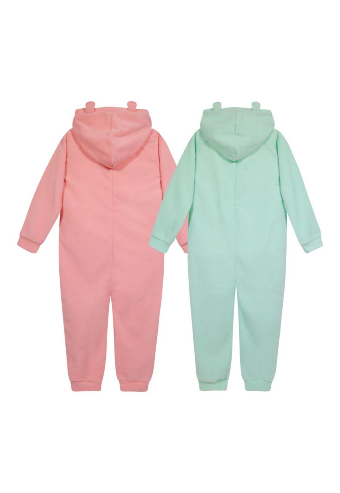 Pack 2 Pijama Niña Polar Sustentable Multicolor H2O Wear-1