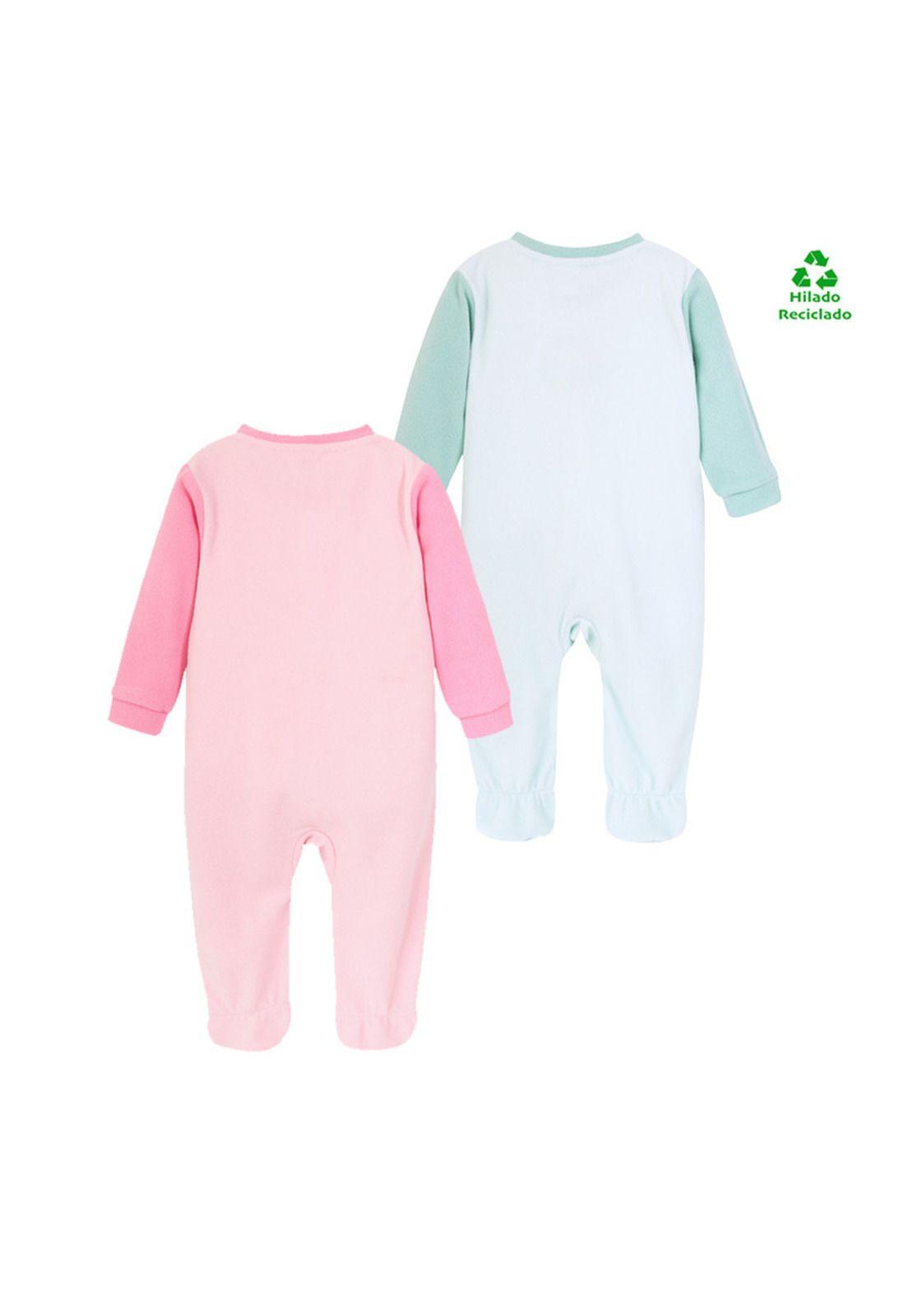 Pack 2 Pijama Bebé Niña Polar Sustentable H2O Wear Rosa-1