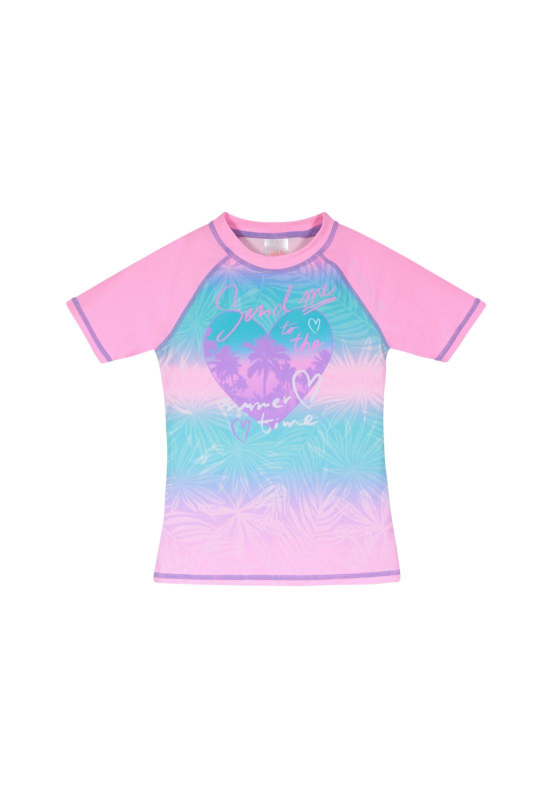 Polera Niña Manga Corta UV50+ H2O Wear Rosado-1