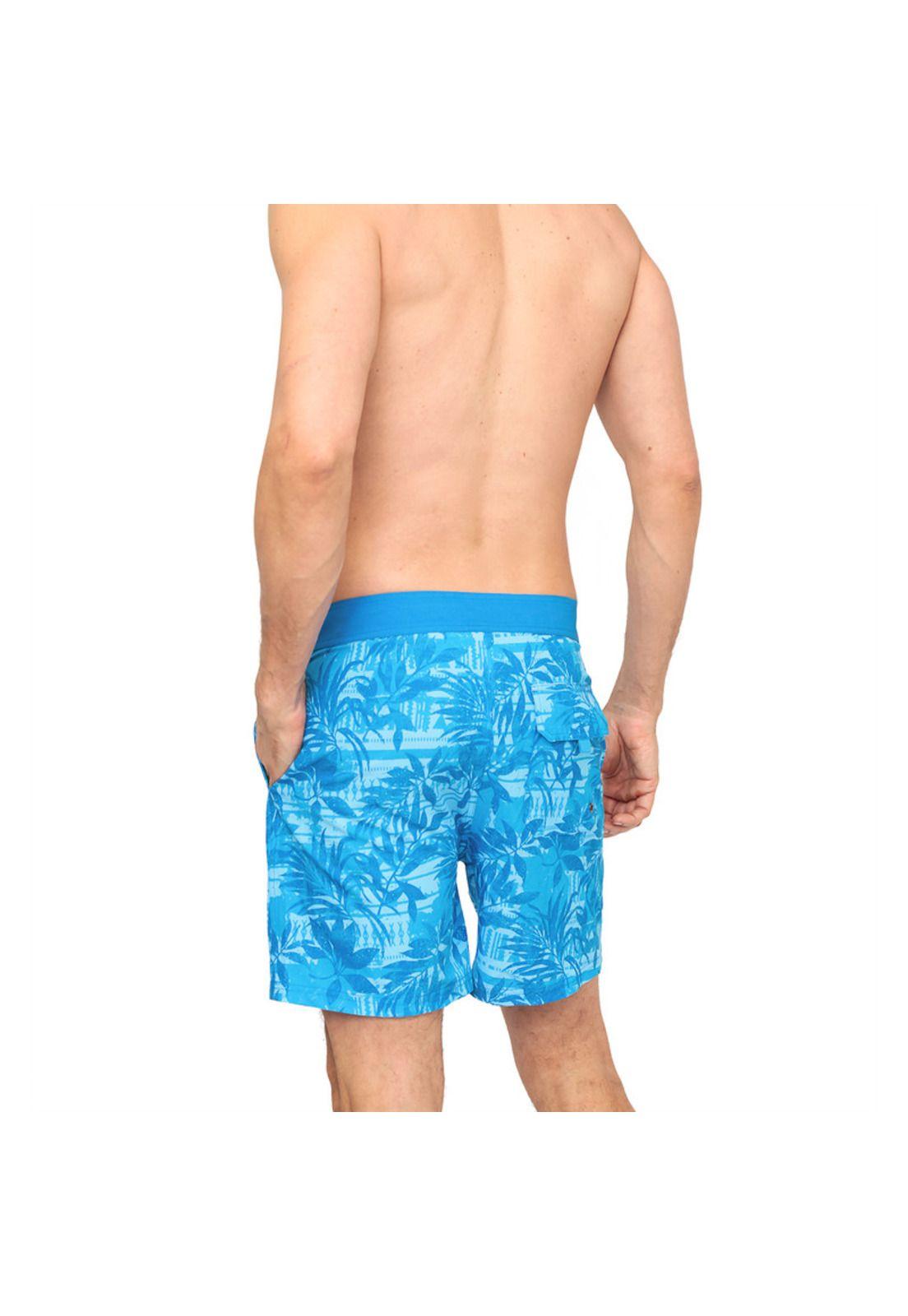 Traje de Baño Hombre Short Pretina W Stretch H2O Wear Azul-3
