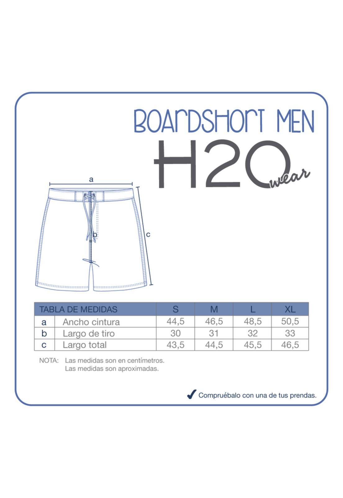 Traje de Baño Hombre Short Pretina W Stretch H2O Wear Azul-5