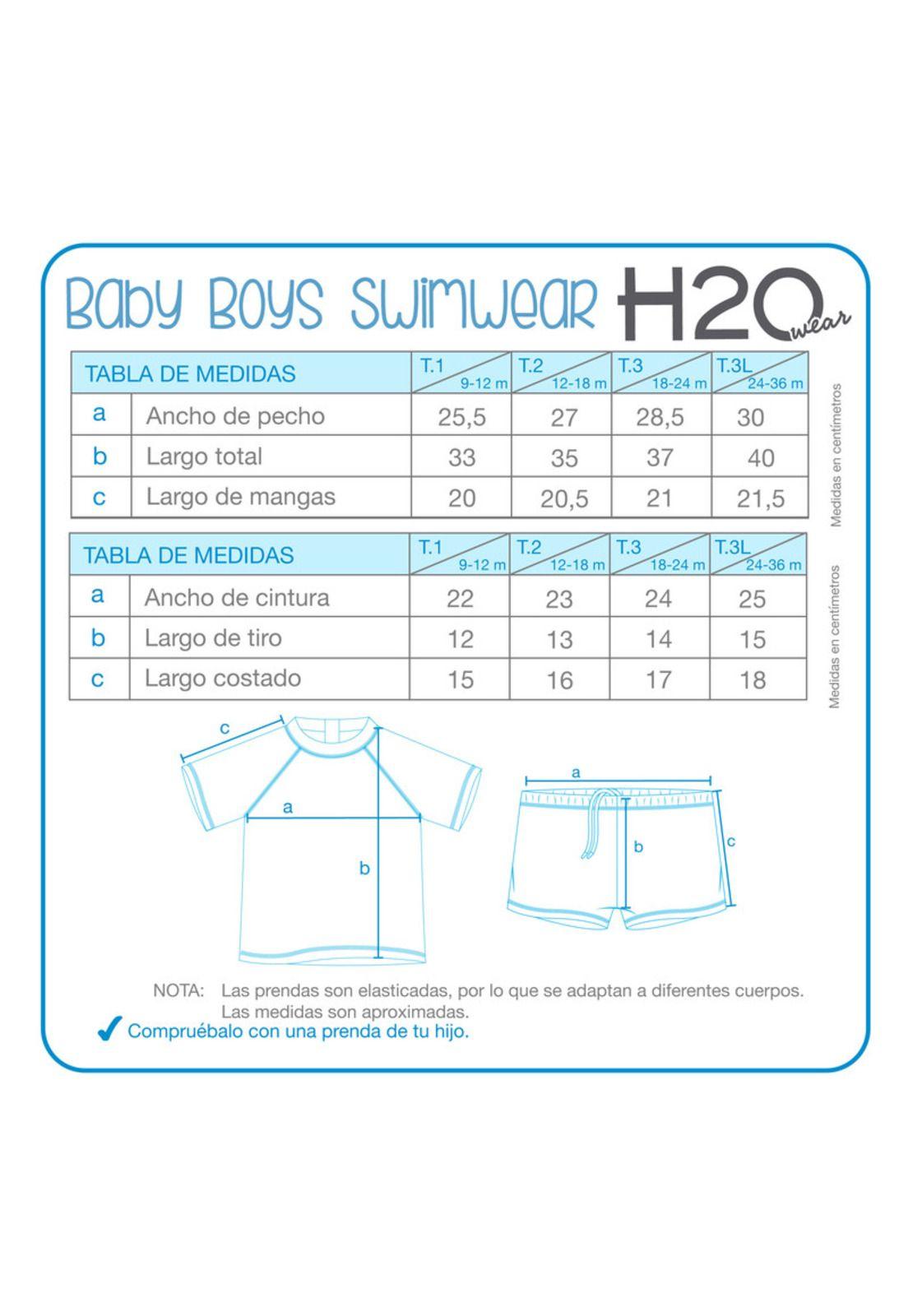 Traje de Baño Bebe Niño Set UV 50+ Disney Mickey-2