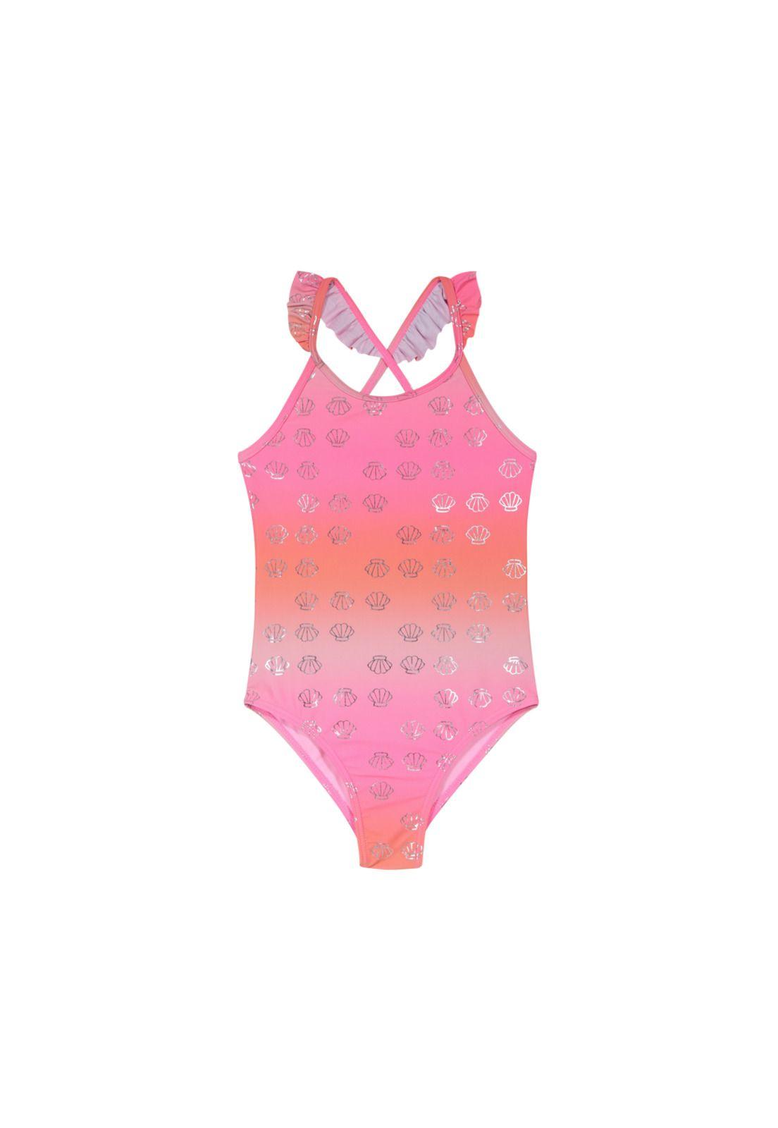 Traje de Baño Niña Entero UV30+ H2O Wear Coral-0