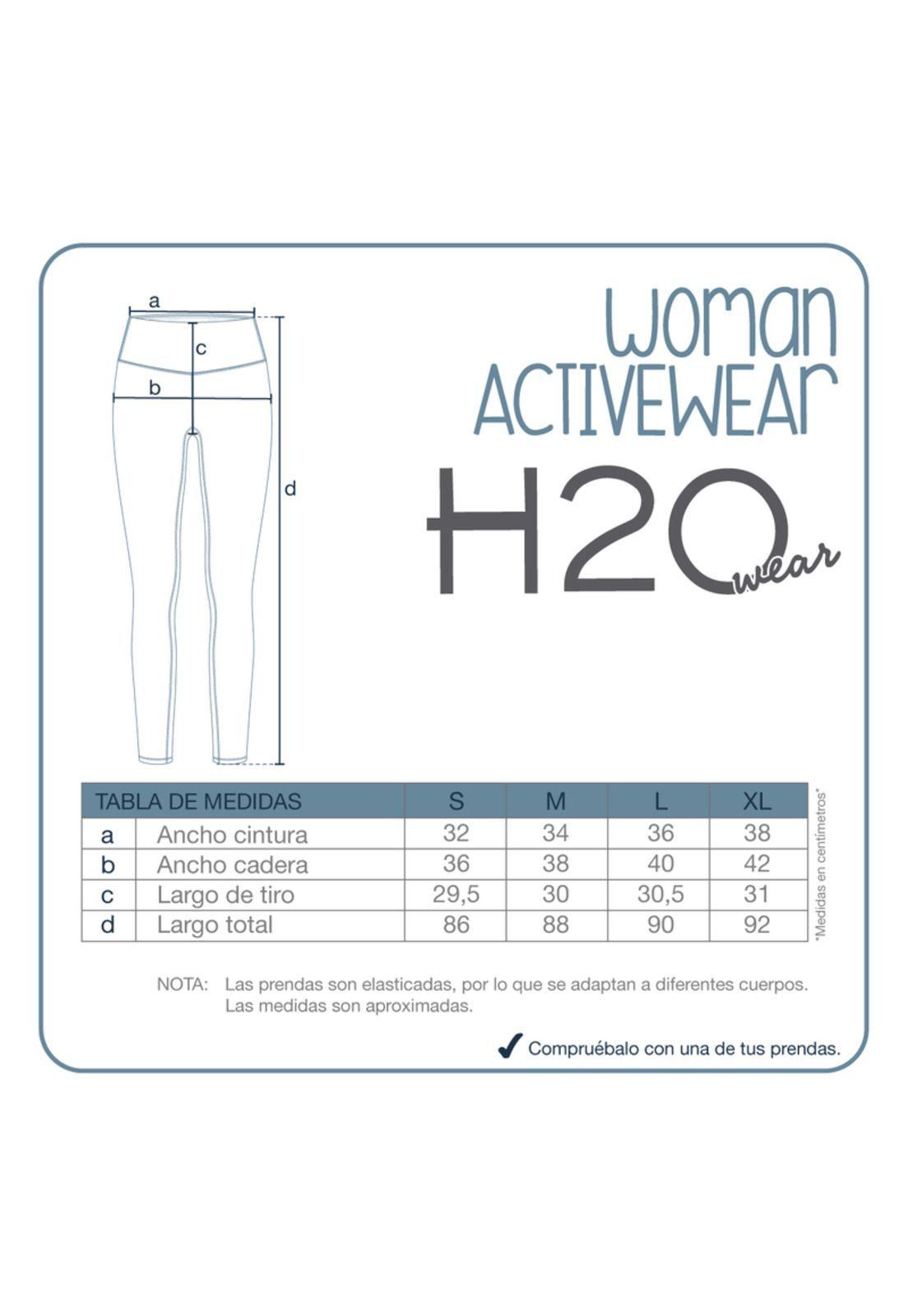 Legging Mujer Clasica Con Bolsillos H2O Wear Negro-7