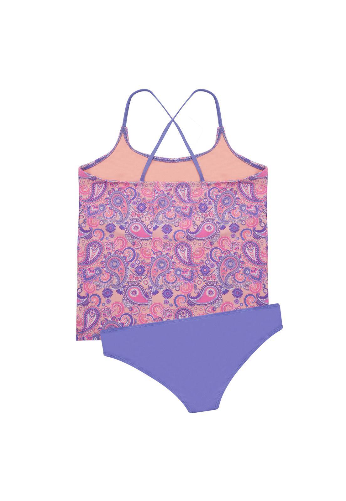 Traje de Baño Teens Niña Tankini UV30 H2O Coral-1