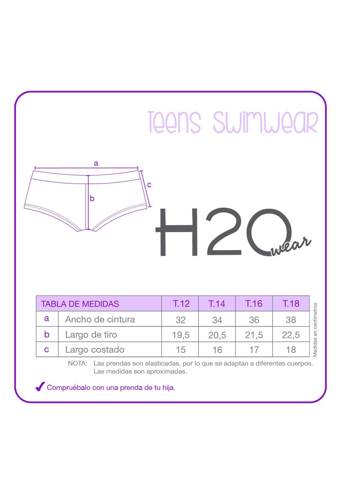 Traje de Baño Teens Niña Tankini UV30 H2O Coral-3