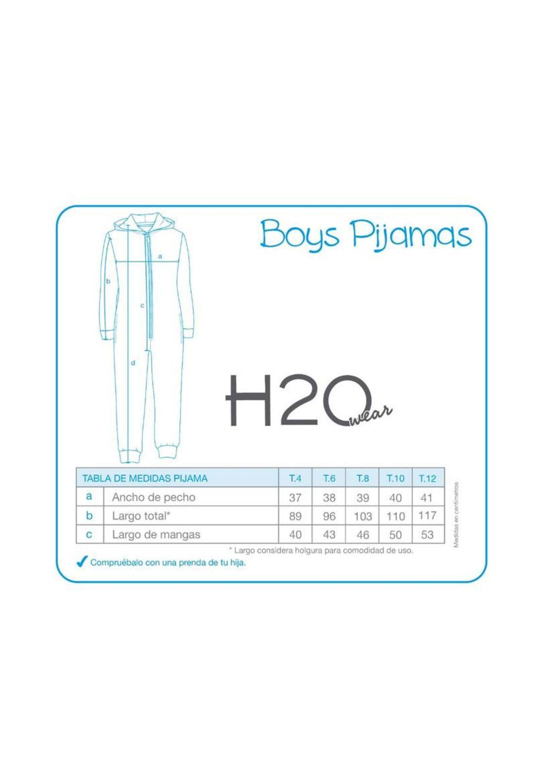 Pijama Niño Polar Sustentable H2O Wear Verde-2