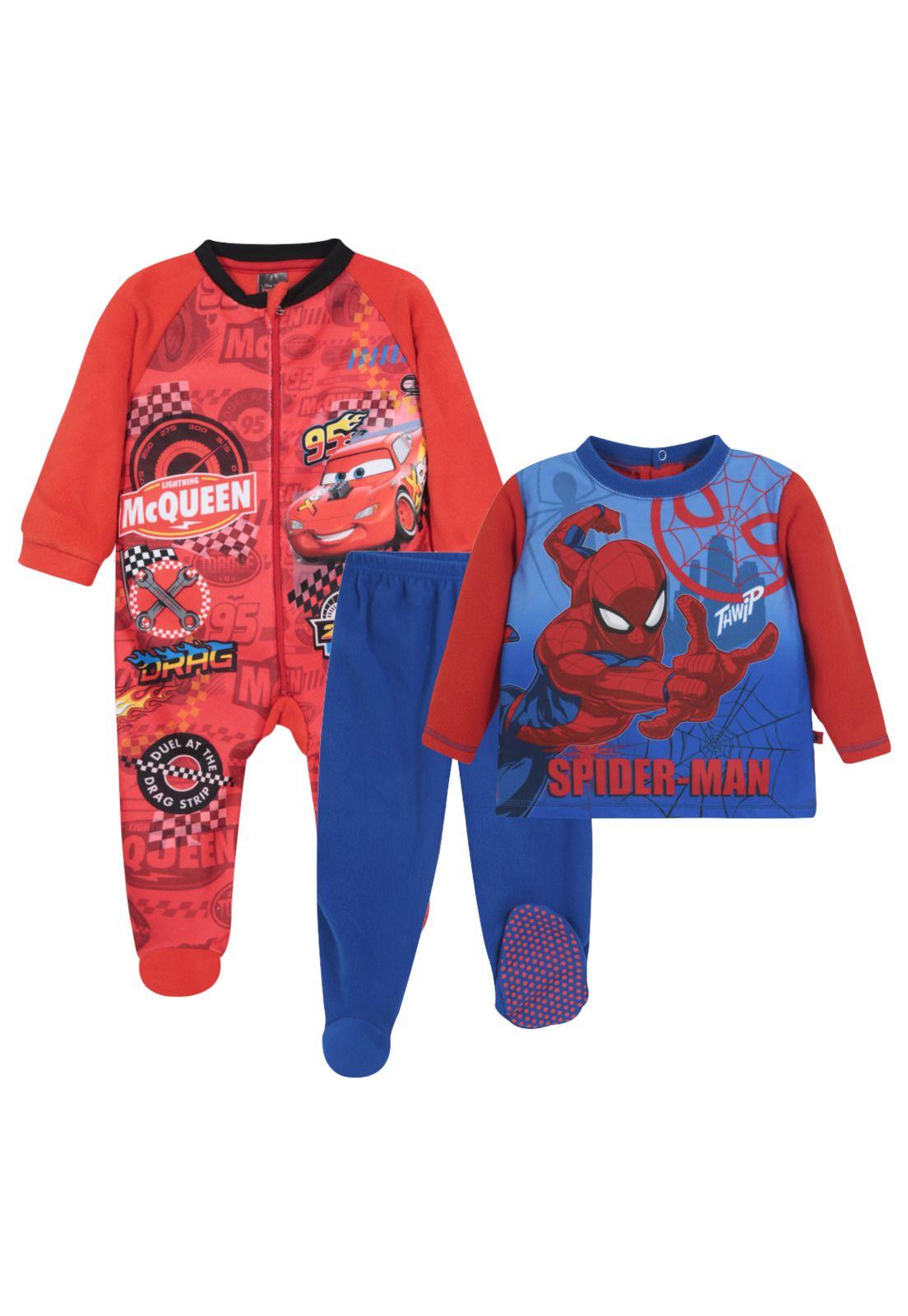 Pack 2 Pijama Bebé Niño Polar Rojo Disney-0