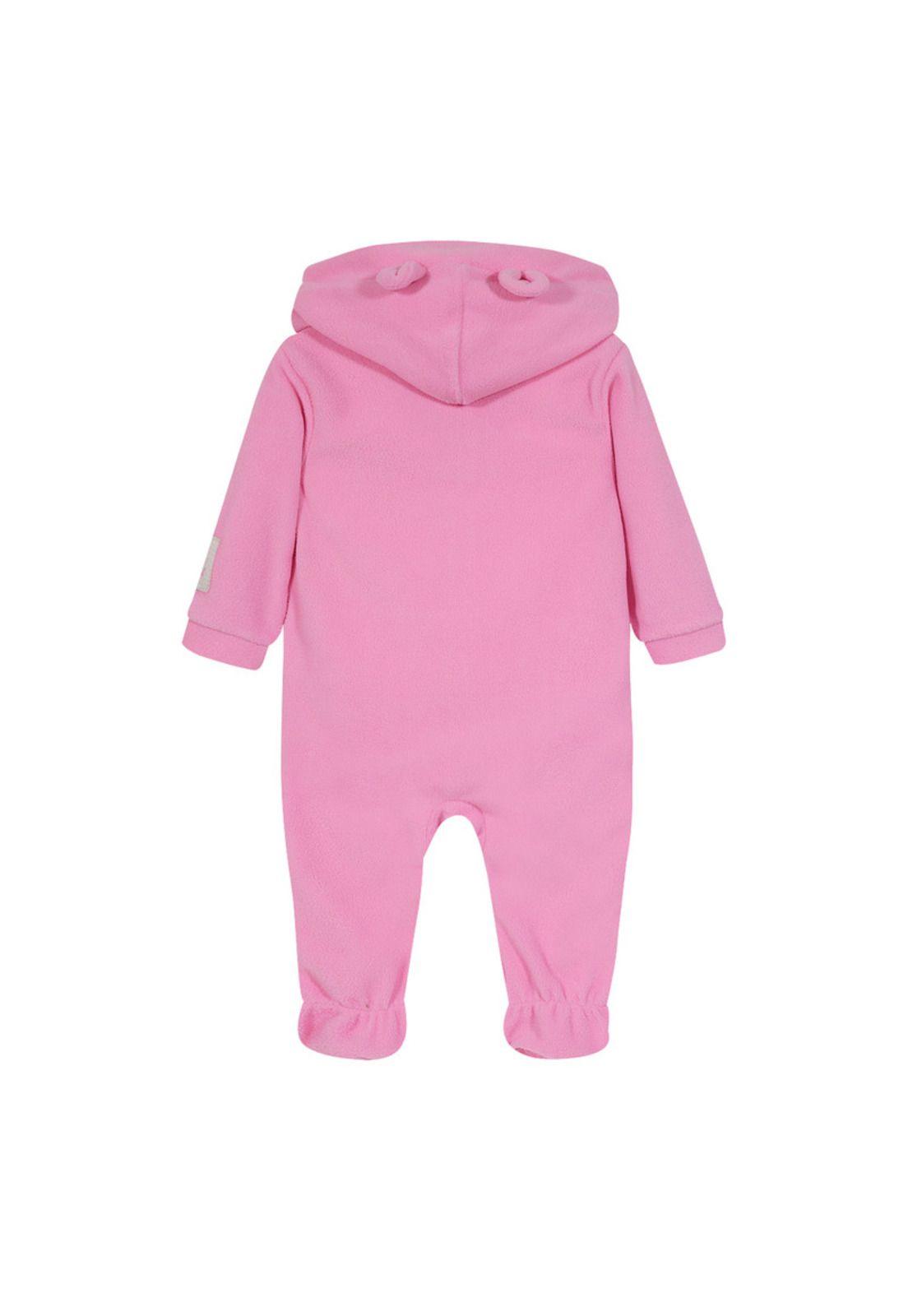 Pijama Bebé Niña Entero c/Gorro Polar Sustentable Rosado H2O Wear-2