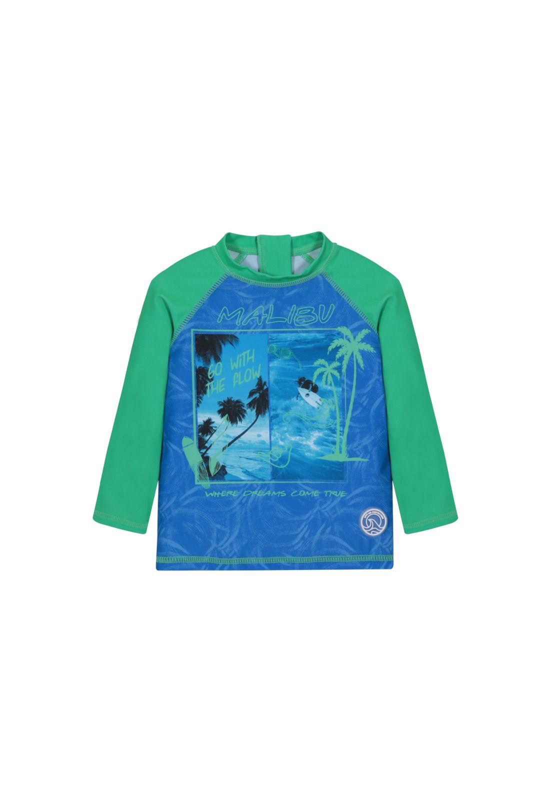 Traje de Baño Bebe Niño Polera UV50 M/Larga H2O Wear Verde-1