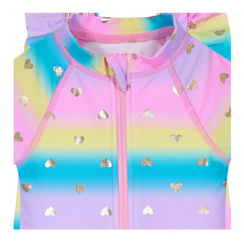 Traje de Baño Bebe Niña UV 50 Manga Corta H2O Wear Rosado-2