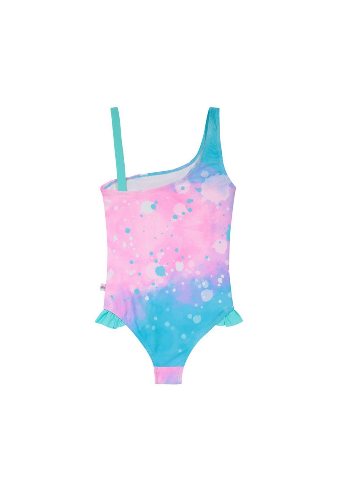 Traje de Baño Niña Entero Disney Stitch Celeste-1
