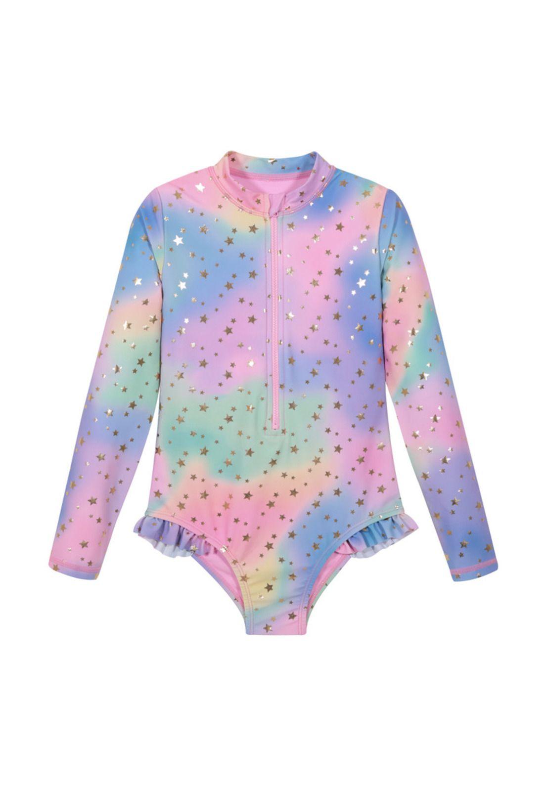 Traje de Baño Niña UV30+ Folia Dorada H2O Wear-0