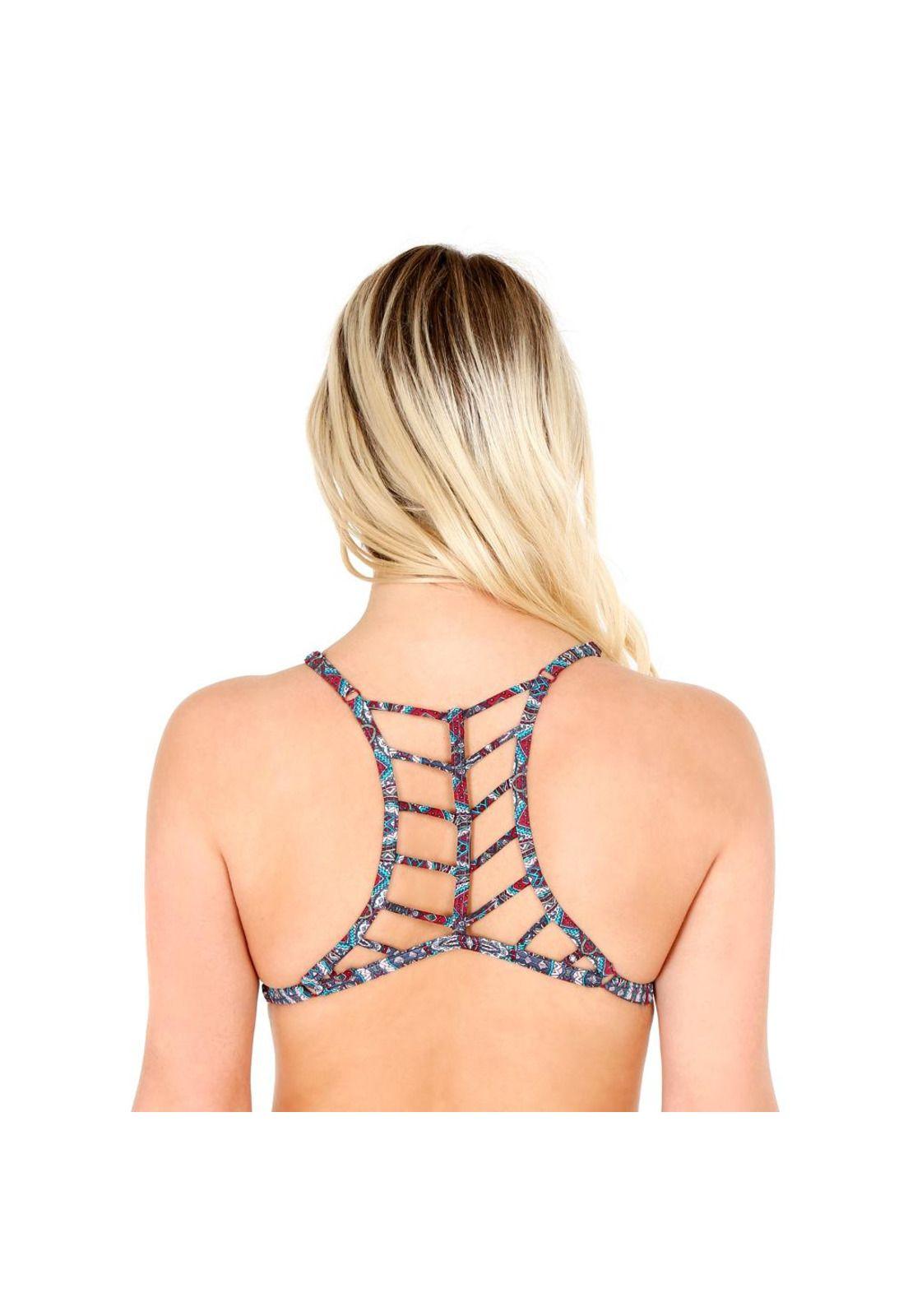 Traje de Baño Top Triángulo H2O Wear Azul-1