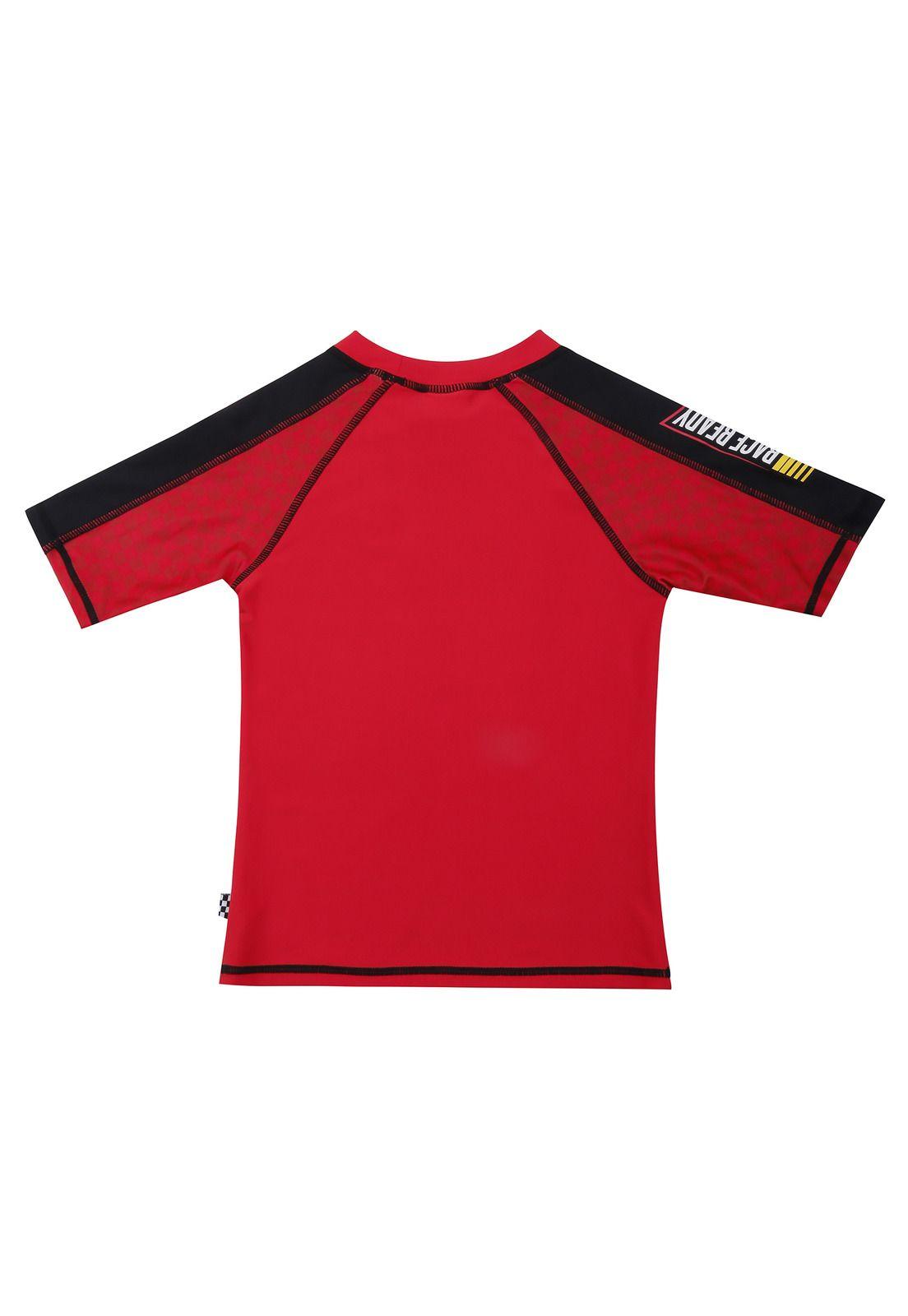 Polera Niño Manga Corta UV 50 Rojo Disney Cars-1