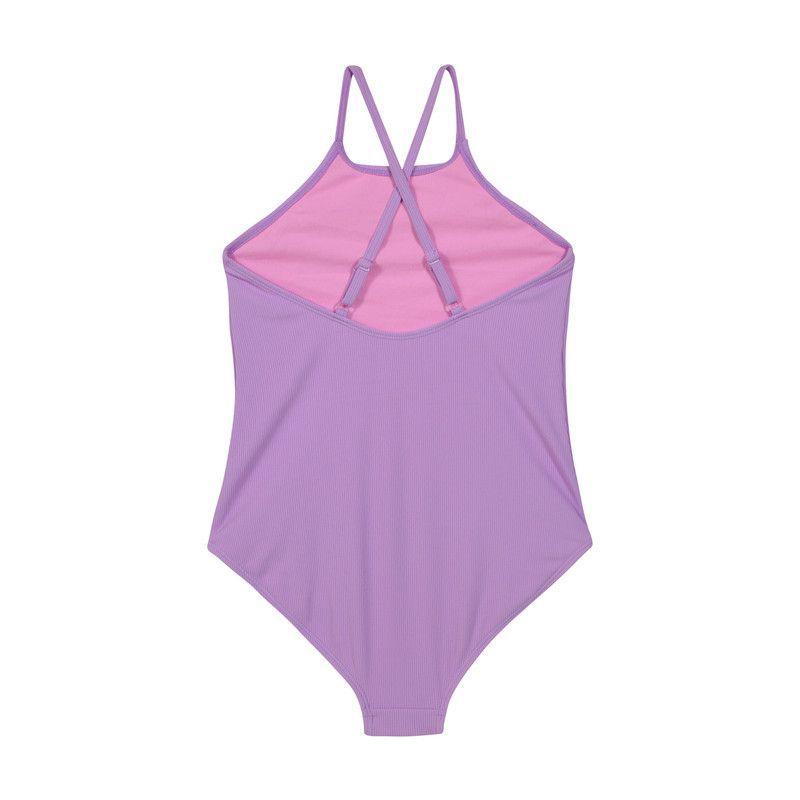Teens Niña Traje de Baño UV+30 Bretel Textura Rib Lila-1