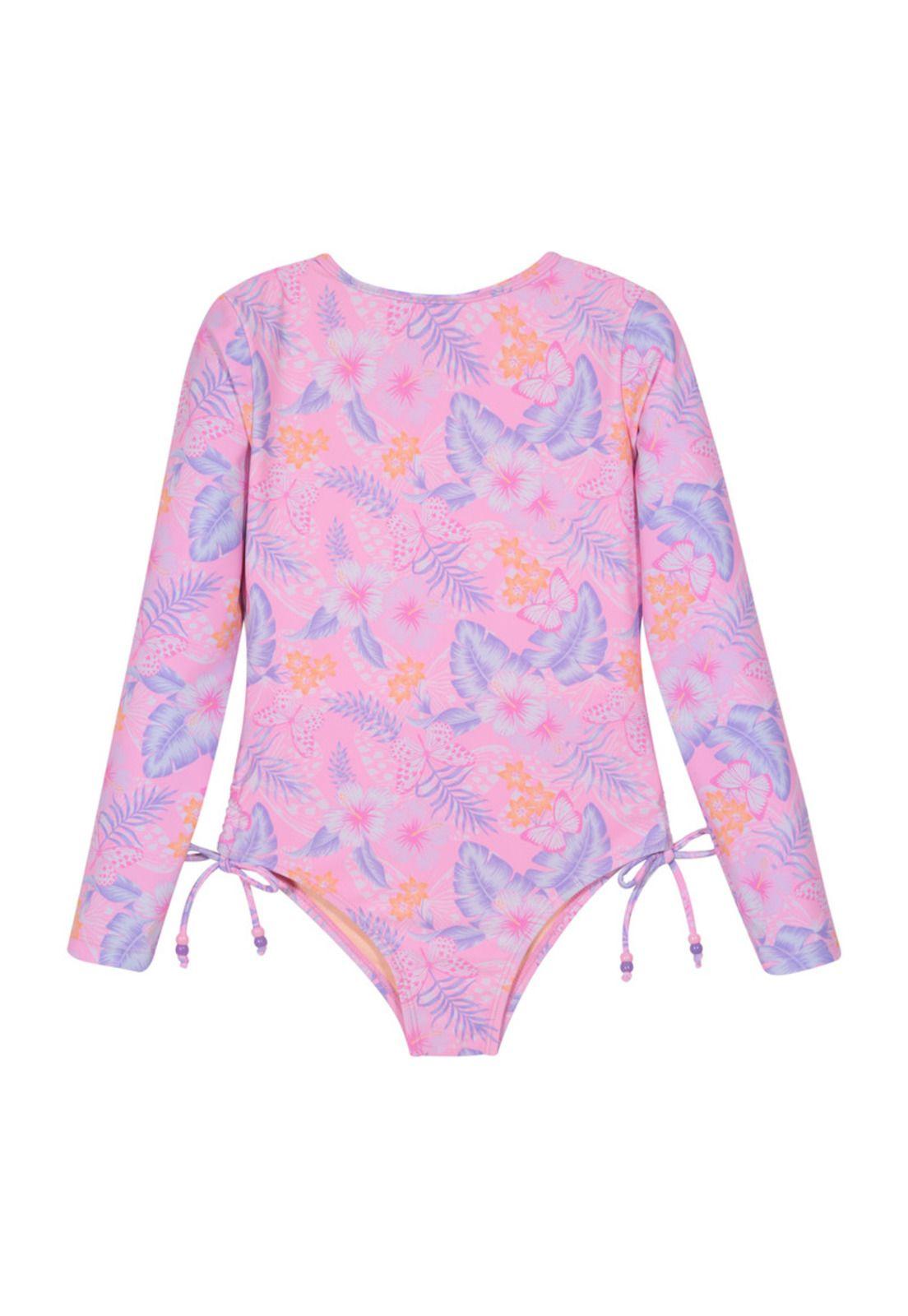 Traje de Baño Niña M/Larga  H2O Wear Rosado-0