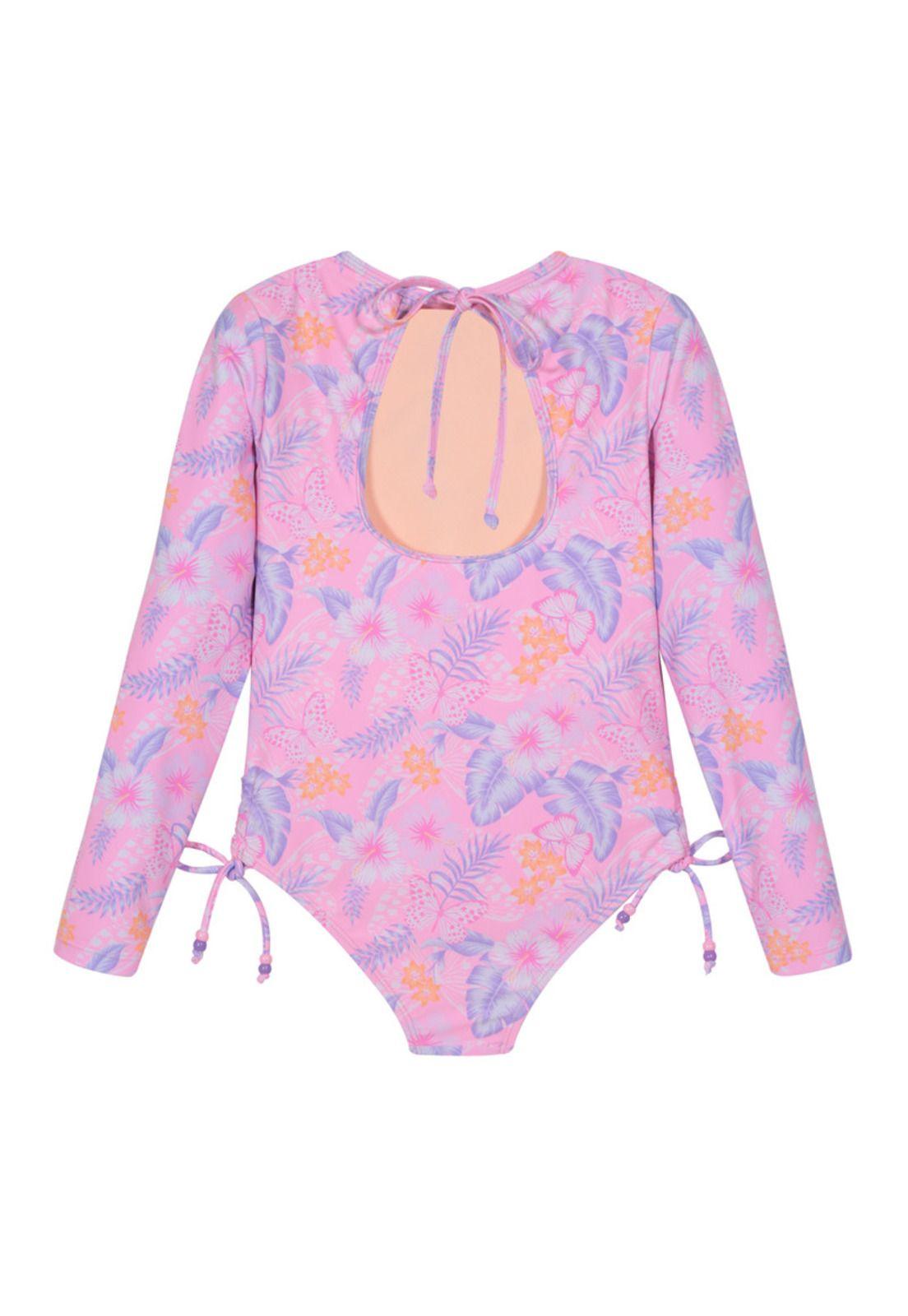 Traje de Baño Niña M/Larga  H2O Wear Rosado-2