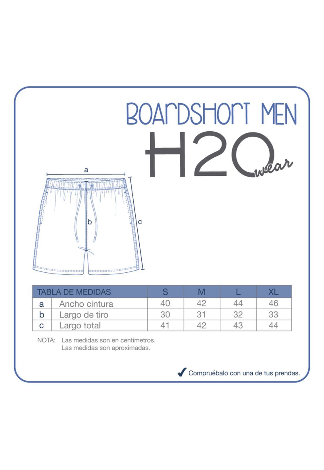 Traje de Baño Hombre Short W Stretch H2O Wear Negro-5