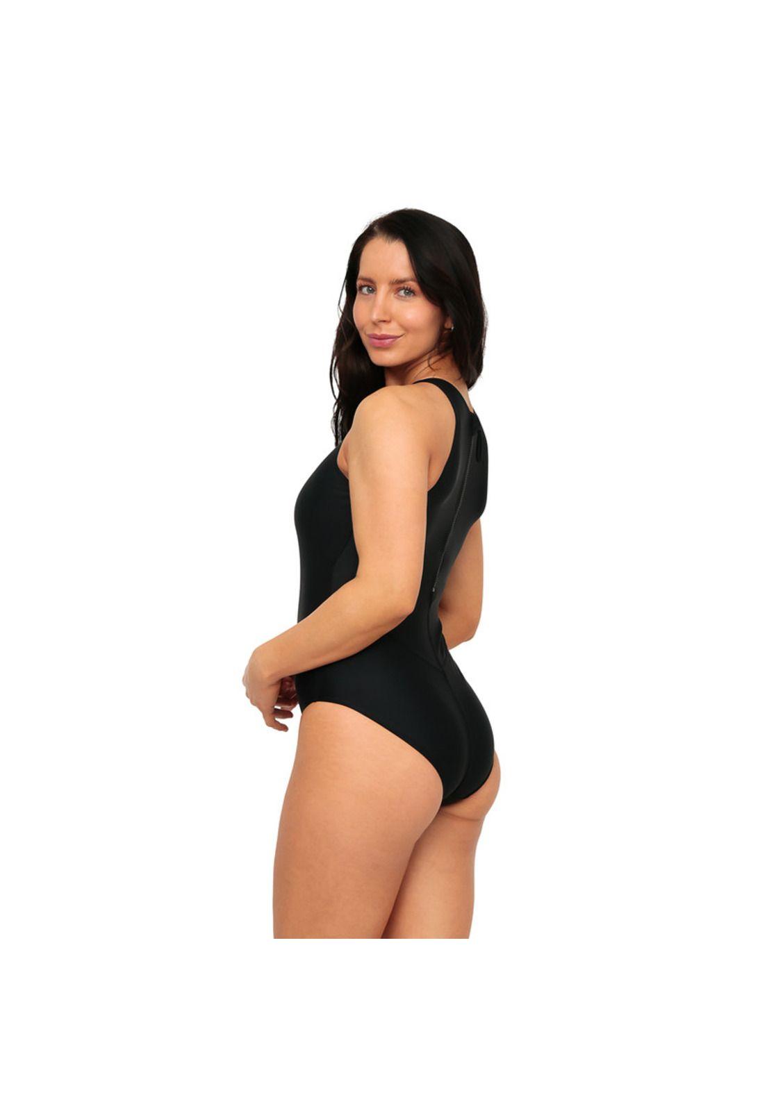 Traje de Baño Mujer Deportivo Cierre H2O Wear  Azul-2
